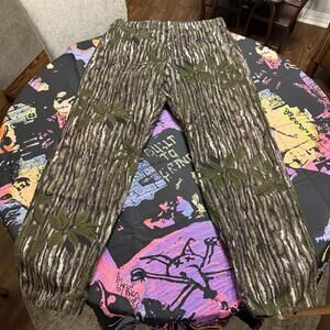 Vintage Cabelas Gore-Tex Fleece Pants‎ TreBark Camo Mens Insulated Size 38x32.5